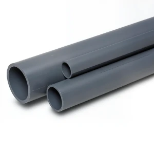 UPVC Pipes 8 Inch Size 6 Bar Pressure 5.3 mm Thickness Dark Gray