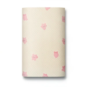 Youth and Children Wallpaper Pale Beige with Pink, 10m x 0.53m, Model 73499
