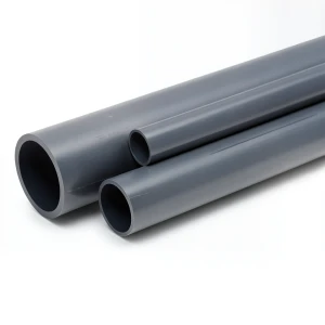 UPVC Pipes 9 Bar Pressure 8 Inch Size 7.8 mm Thickness Dark Gray