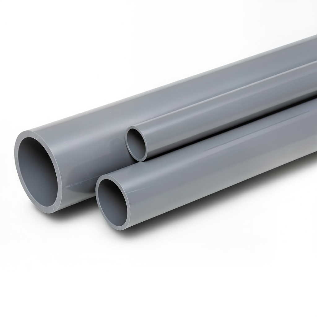 مواسير UPVC مقاس ½ إنش سمك 1.52 مم طول 6 متر لون رمادي