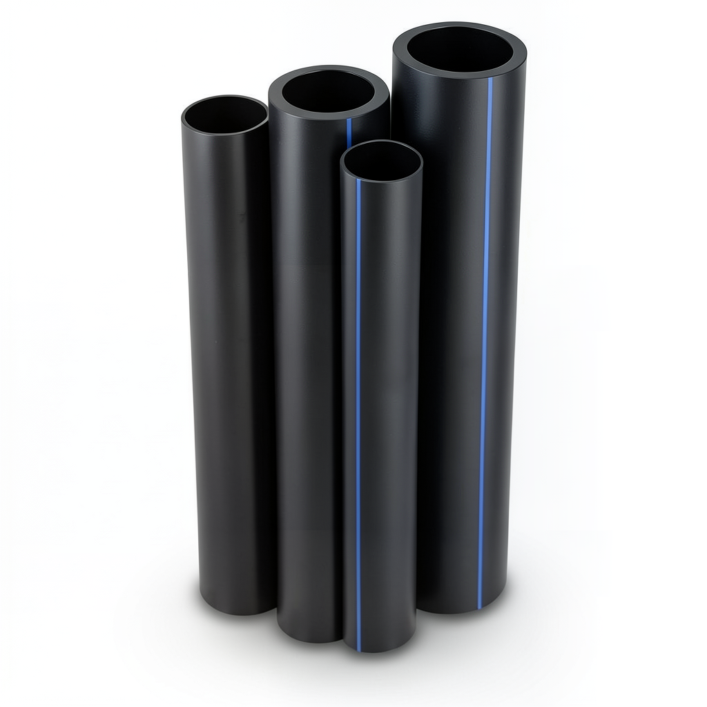أنابيب HDPE PE 100 ضغط 16 بار قطر خارجي 800 مم سمك 72.6 مم لون أسود