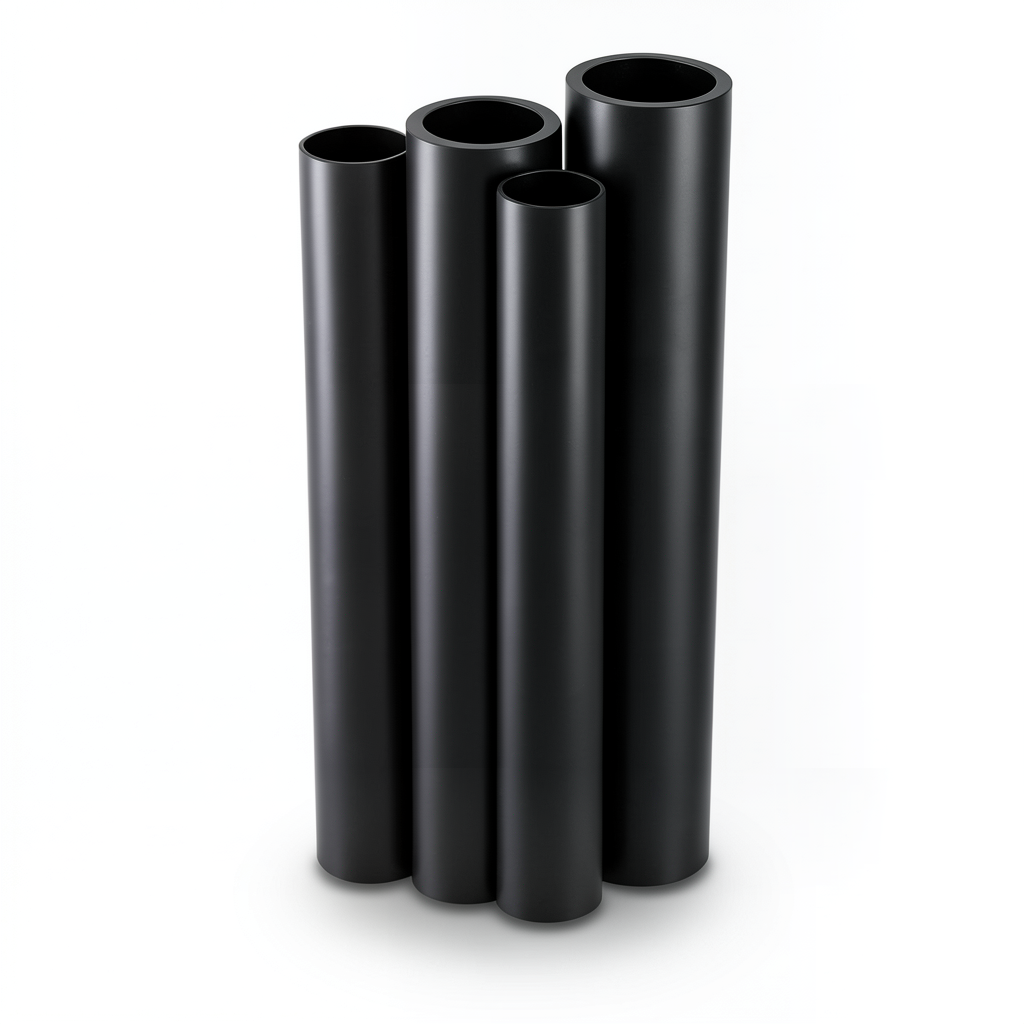 مواسير HDPE PE 100 ضغط 16 بار قطر خارجي 180 مم سمك 16.4 مم لون أسود