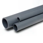 UPVC Pipes 5 Inch Size 9 Bar Pressure 5.5 mm Thickness Dark Gray
