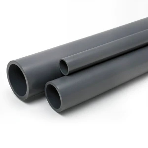 مواسير UPVC ضغط 15 بار مقاس 5 إنش سمك 9 مم لون رمادي غامق