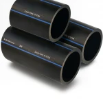 مواسير HDPE  انظمة الأنابيب السعودى PE 100 ضغط 10 بار قطر خارجي 560 مم سمك 33.2 مم لون اسود