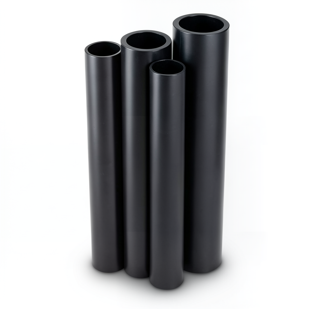 HDPE Pipes PE 80 Pressure 12.5 Bar Outside Diameter 200 mm Thickness 18.2 mm Black
