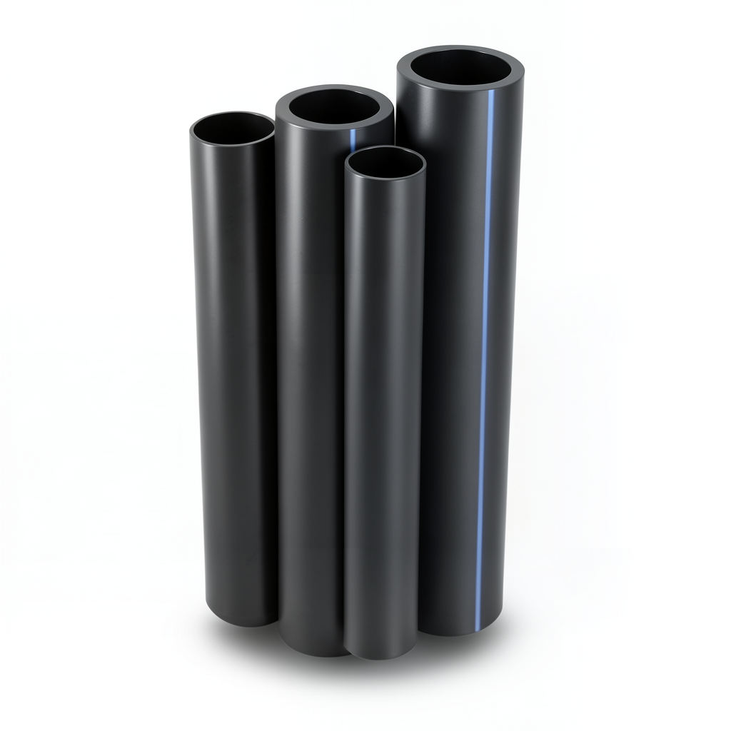 مواسير HDPE PE 100 ضغط 16 بار قطر خارجي 200 مم سمك 18.2 مم لون أسود