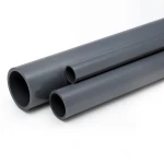 مواسير UPVC مقاس 6 إنش سمك 6.6 مم لون رمادي غامق ضغط 9 بار