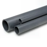 مواسير UPVC مقاس 8 إنش ضغط 6 بار سمك 5.3 مم لون رمادي غامق
