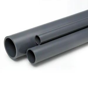 مواسير UPVC مقاس 8 إنش ضغط 6 بار سمك 5.3 مم لون رمادي غامق