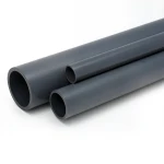 مواسير UPVC ضغط 9 بار مقاس 8 إنش سمك 7.8 مم لون رمادي غامق