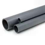 UPVC Pipes 10 Bar Pressure 8 Inch Diameter 10.3 mm Thickness Dark Gray