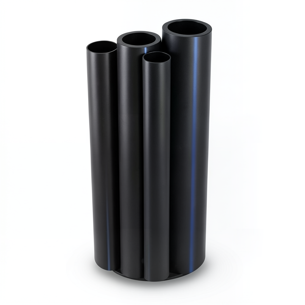 مواسير HDPE الراجحي PE 100 ضغط 16 بار قطر 630 مم سمك 57.2 مم أسود