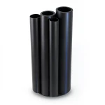 مواسير HDPE الراجحي PE 100 ضغط 16 بار قطر 630 مم سمك 57.2 مم أسود