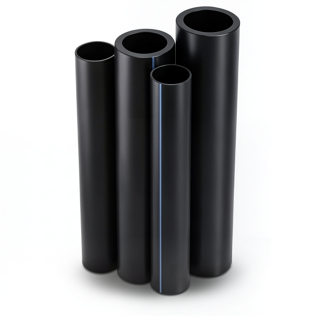 HDPE Pipes PE 100 Pressure 16 Bar Outside Diameter 800 mm Thickness 72.6 mm Black