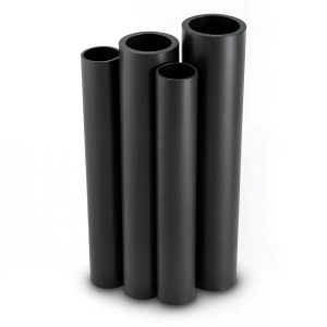 مواسير HDPE PE 100 ضغط 16 بار قطر خارجي 200 مم سمك 18.2 مم لون أسود