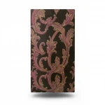 Italian Wall Covering, Dark Brown Color, Length 10 m, Width 0.73 m, Model 24118