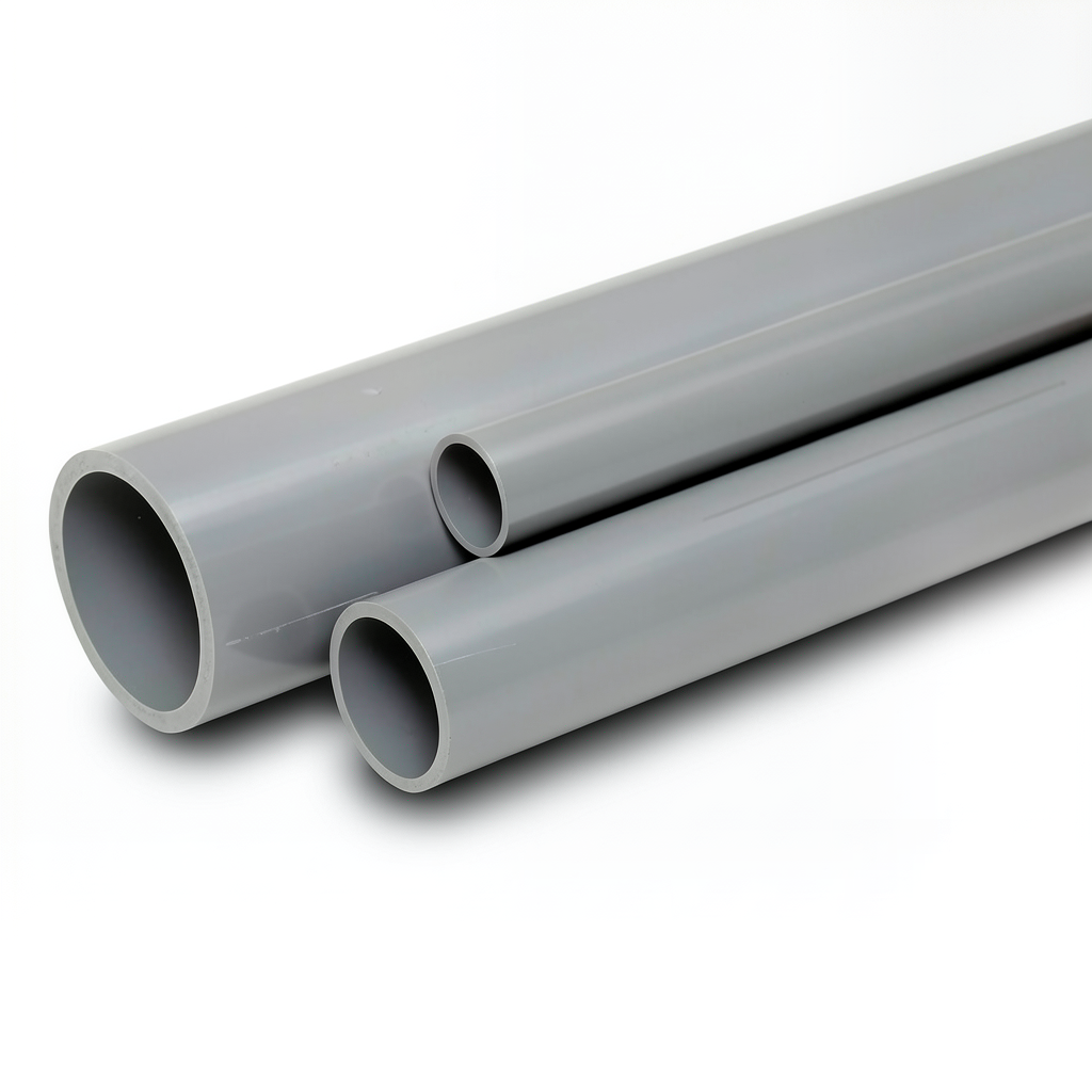 مواسير UPVC مقاس ¼ 1 إنش سمك 1.78 مم لون رمادي