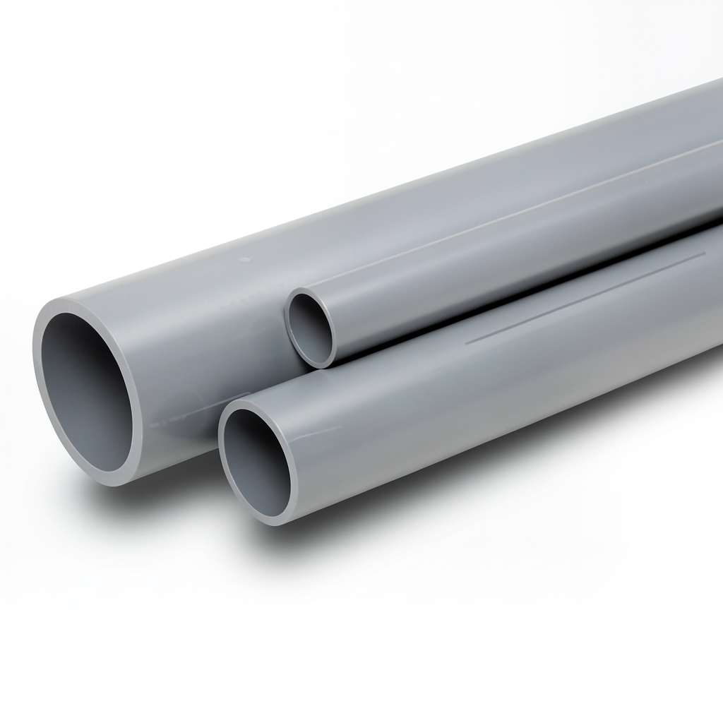 مواسير UPVC مقاس ½ 1 إنش سمك 2.03 مم لون رمادي