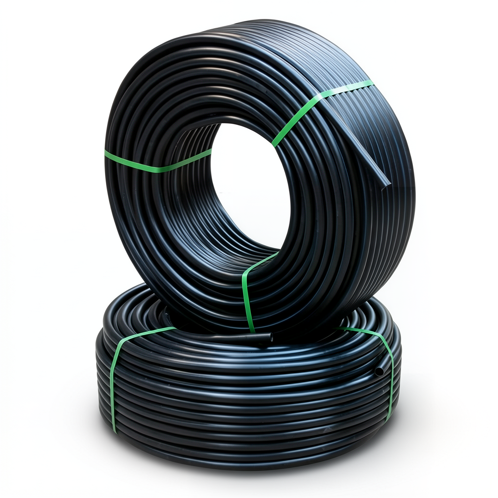 أنابيب HDPE الراجحي PE 63 ضغط 15.9 بار قطر 90 مم سمك 12.3 مم أسود
