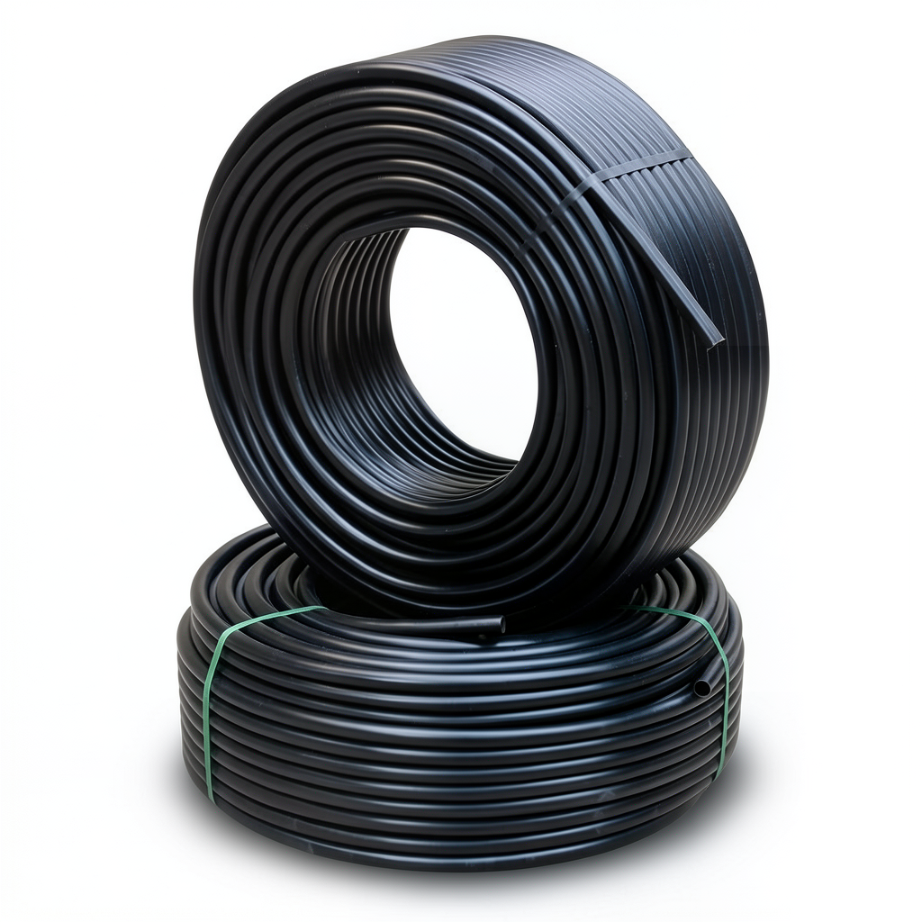 HDPE Pipes PE 63 Pressure 10 Bar 50 mm Diameter 4.6 mm Thickness Black