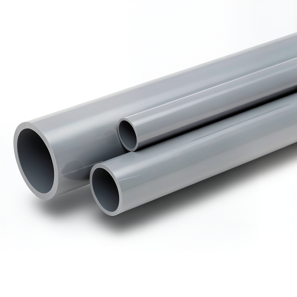 مواسير UPVC مقاس ¼ 1 إنش سمك 1.78 مم لون رمادي