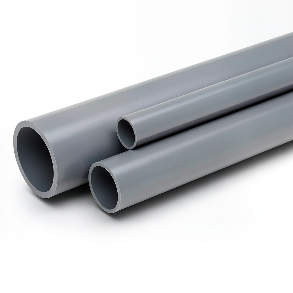 UPVC Pipes 2 Inch Size 2.54 mm Thickness Gray Colour