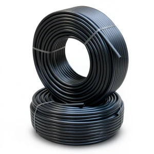 أنابيب HDPE PE 63 ضغط 10 بار قطر خارجي 110 مم سمك 10 مم لون أسود