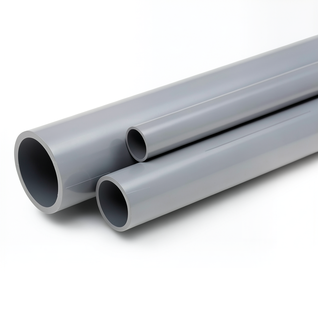 مواسير UPVC مقاس 4 إنش سمك 3.81 مم لون رمادي