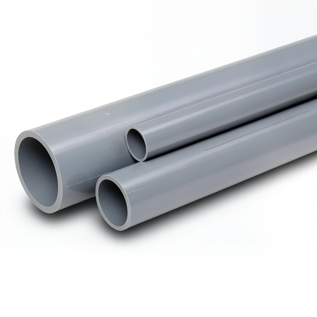 مواسير UPVC جدول 40 مقاس ¾ إنش سمك 2.87 مم لون رمادي