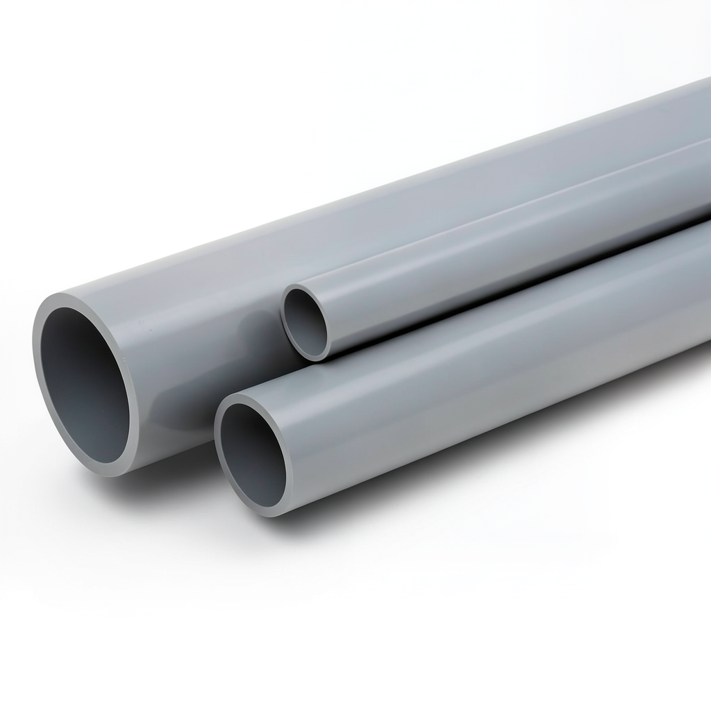 UPVC Pipes National Kham Schedule 40 Size 3 Inch Thickness 5.49 mm Gray