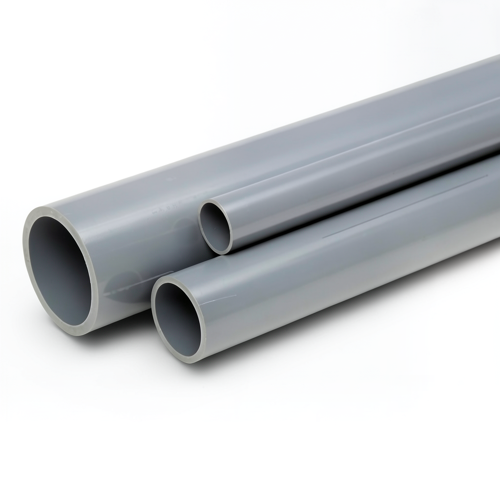UPVC Pipes National Kham Schedule 40 Size 4 Inch Thickness 6.02 mm Gray Colour