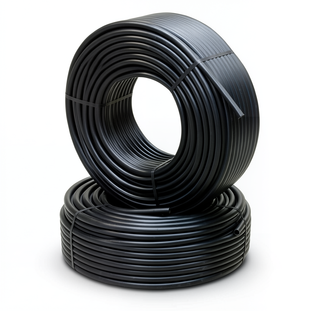 أنابيب HDPE PE 63 ضغط 15.9 بار قطر 110 مم سمك 15.1 مم أسود
