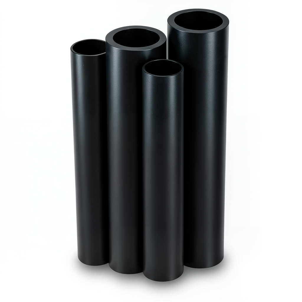 مواسير HDPE PE 100 ضغط 16 بار قطر 225 مم سمك 20.5 مم لون أسود