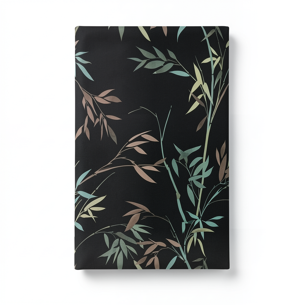 German Wall Decoration Leaf-patterned 10x0.53 m Black