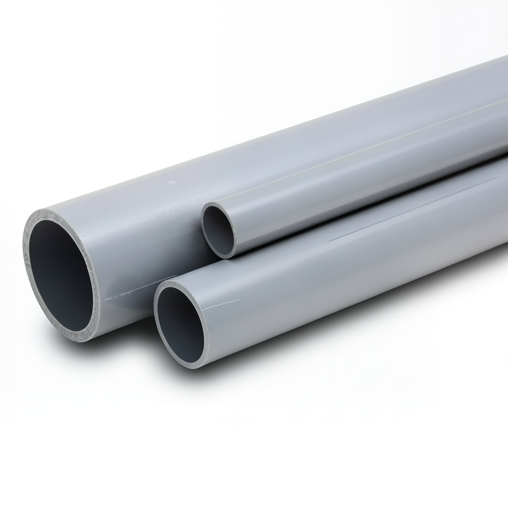 مواسير UPVC الوطني جدول 40 مقاس ½ 1 إنش سمك 3.68 مم لون رمادي