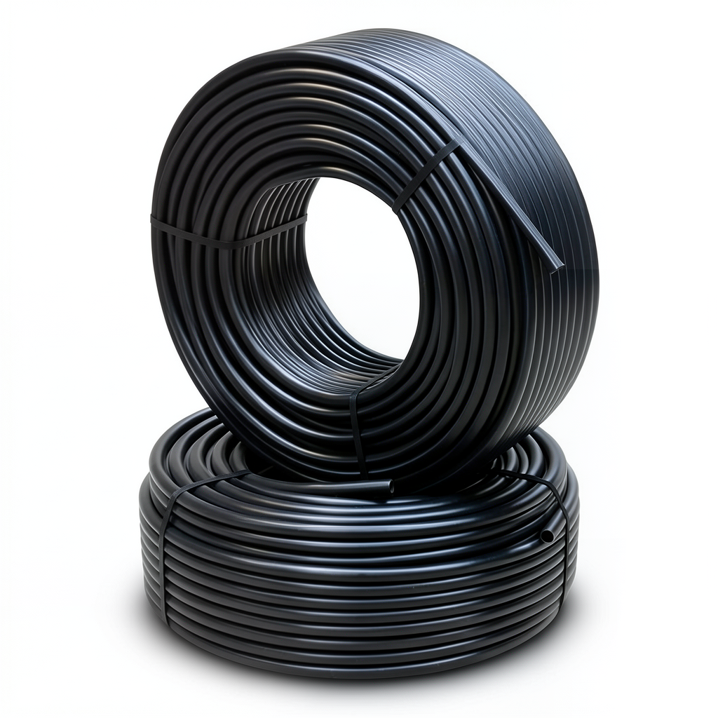 أنابيب HDPE PE 63 ضغط 10 بار قطر خارجي 25 مم سمك 2.3 مم لون أسود