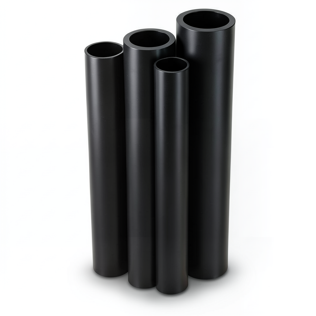 HDPE Pipes PE 100 Pressure 16 Bar Diameter 225 mm Thickness 20.5 mm Black