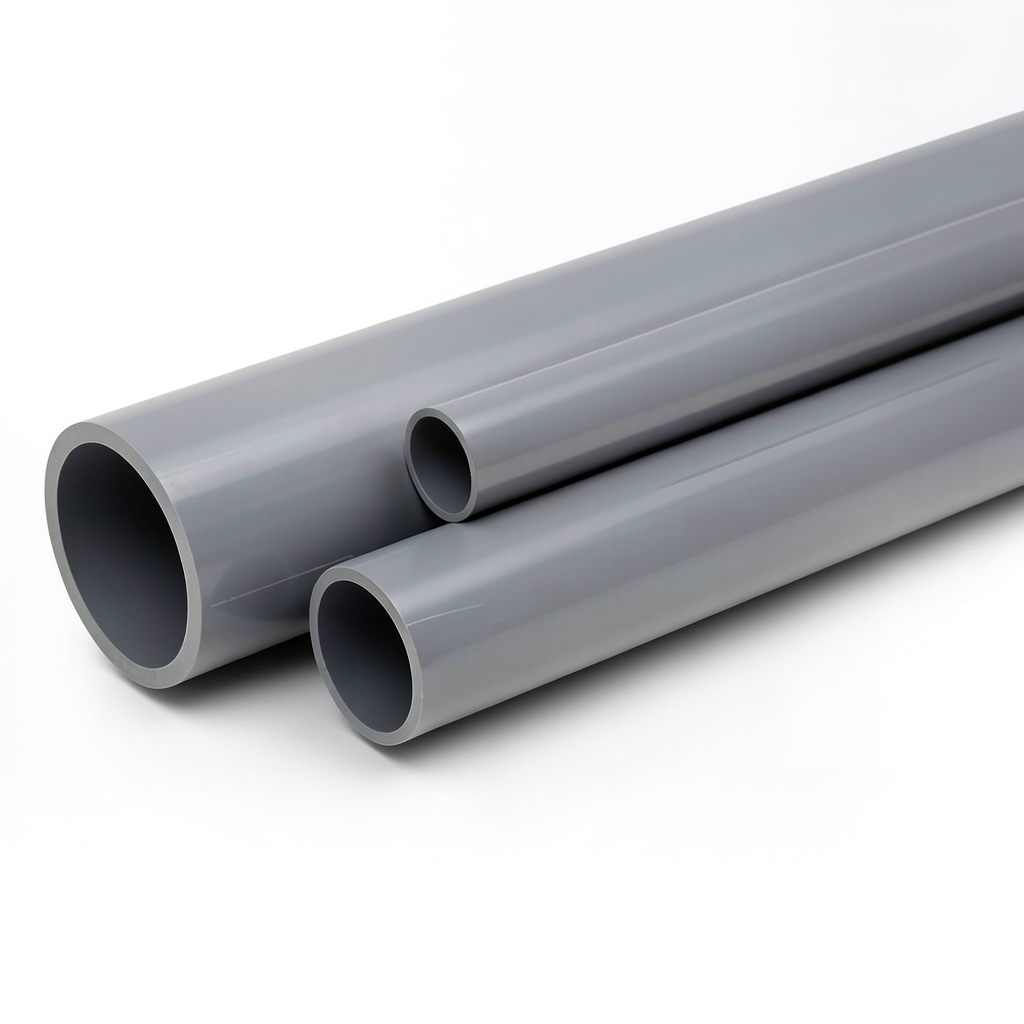 UPVC Pipes Schedule 40 Size 6 Inch Thickness 7.11 mm Gray
