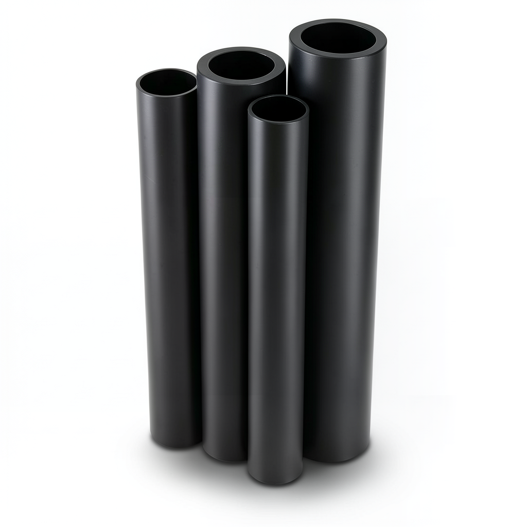 مواسير HDPE الراجحي PE 80 ضغط 12.5 بار قطر خارجي 250 مم سمك 22.7 مم لون أسود