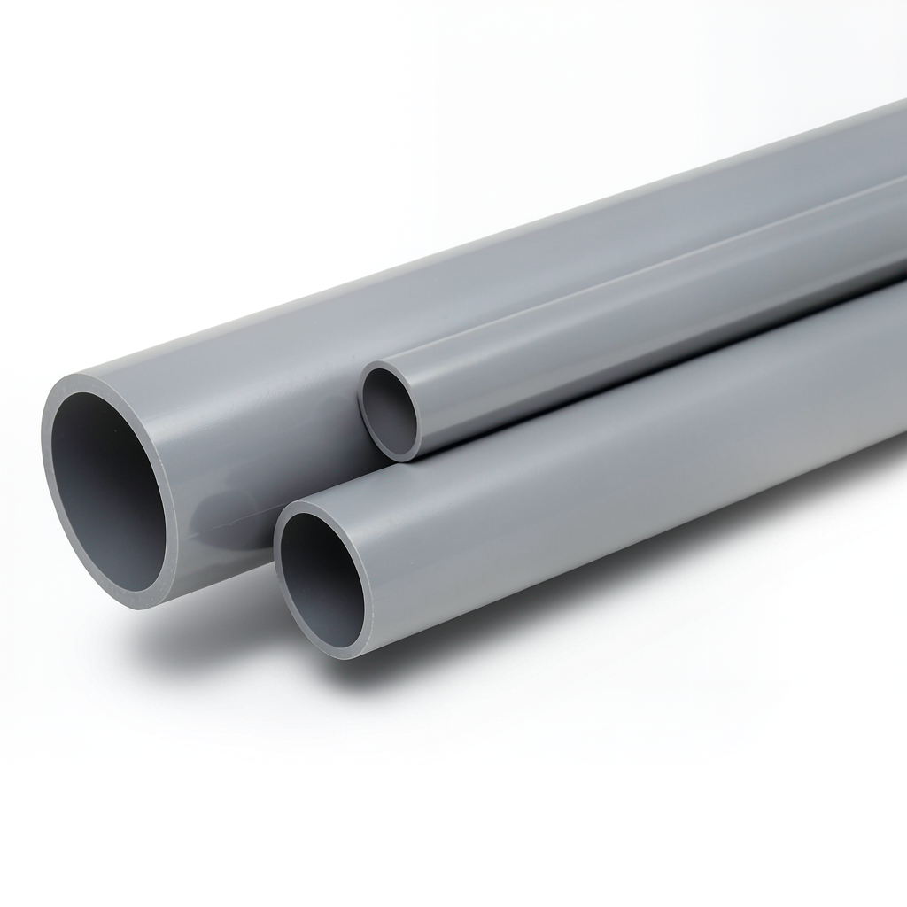 مواسير UPVC الوطني جدول 80 مقاس 1 إنش سمك 4.55 مم لون رمادي