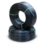أنابيب HDPE PE 63 ضغط 10 بار قطر خارجي 110 مم سمك 10 مم لون أسود