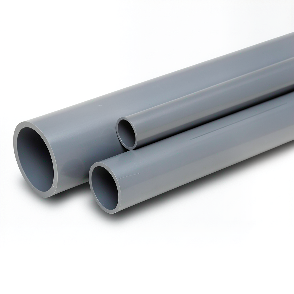 UPVC Pipes Schedule 80 Size 6 Inch Thickness 10.97 mm Gray