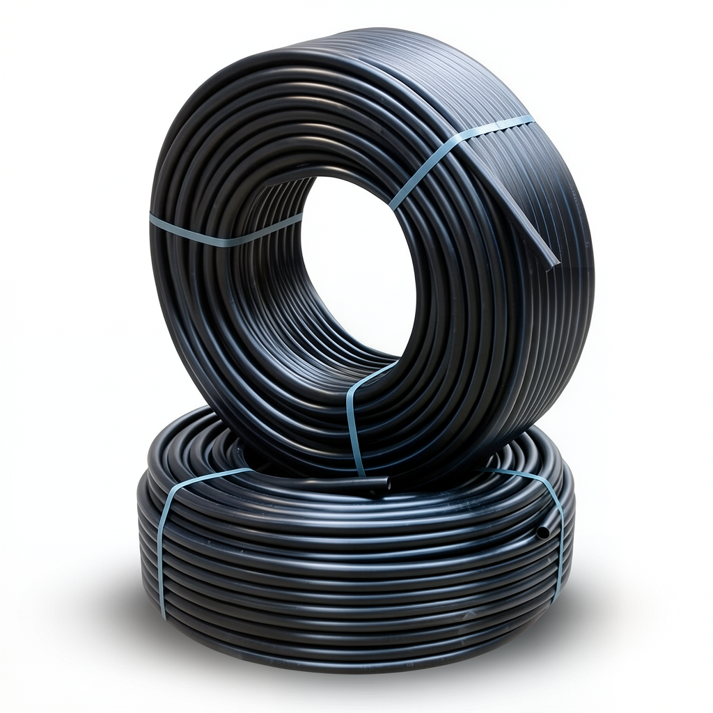 أنابيب HDPE PE 100 ضغط 20 بار قطر خارجي 20 مم سمك 2.3 مم أسود