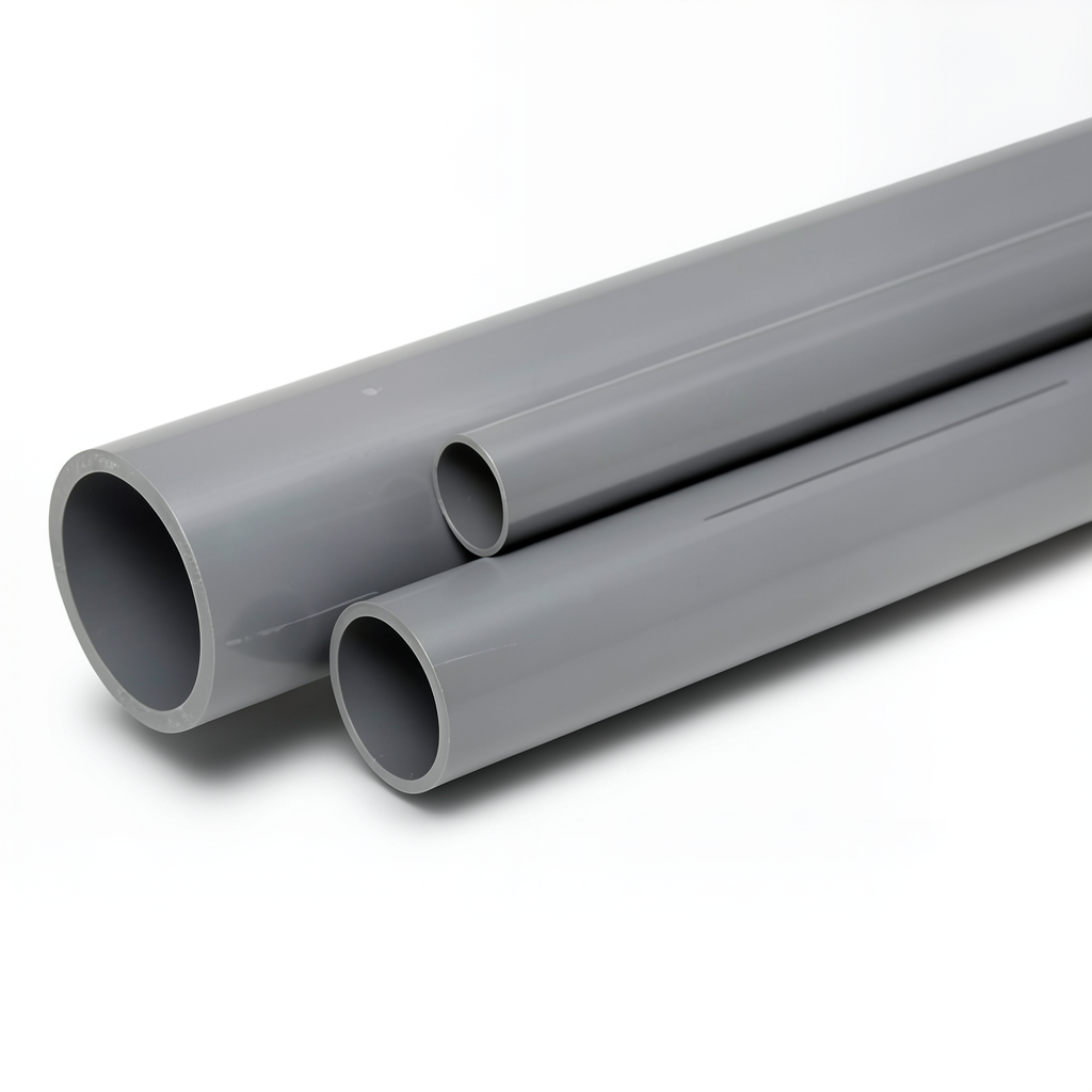 مواسير UPVC الوطني جدول 40 مقاس 5 إنش سمك 6.22 مم لون رمادي
