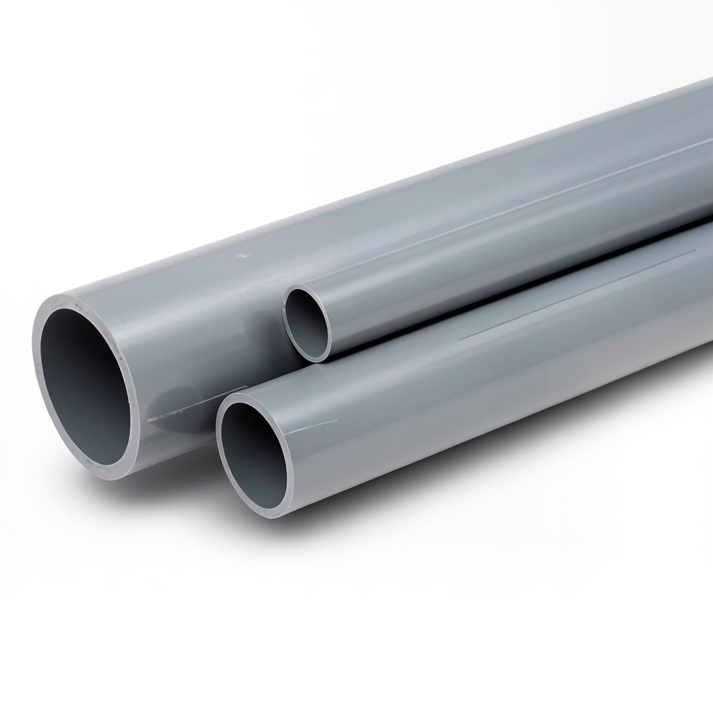 UPVC Pipes Schedule 40 Size 6 Inch Thickness 7.11 mm Gray
