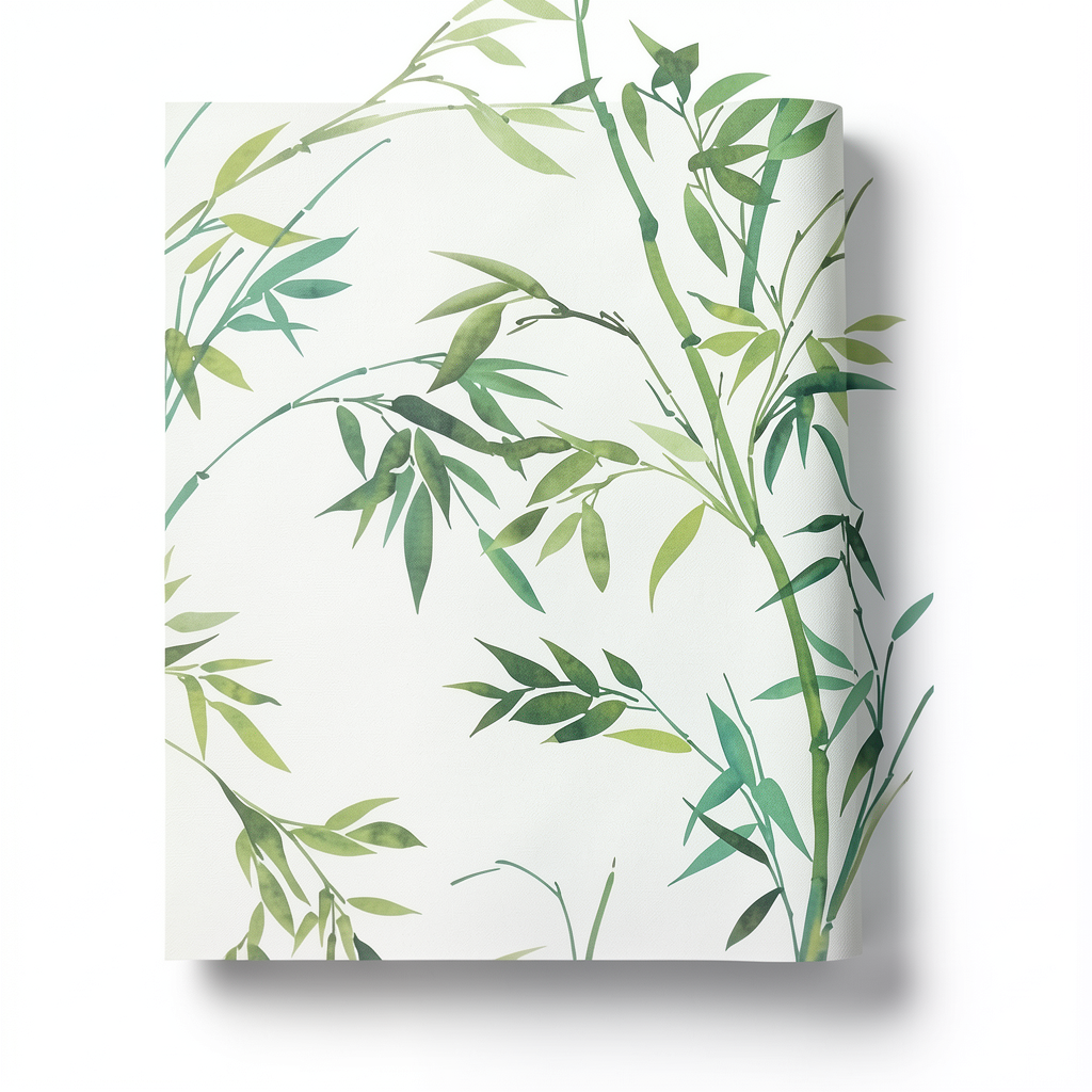 German Wallpaper Leaf-Patterned 10x0.53m Green Color
