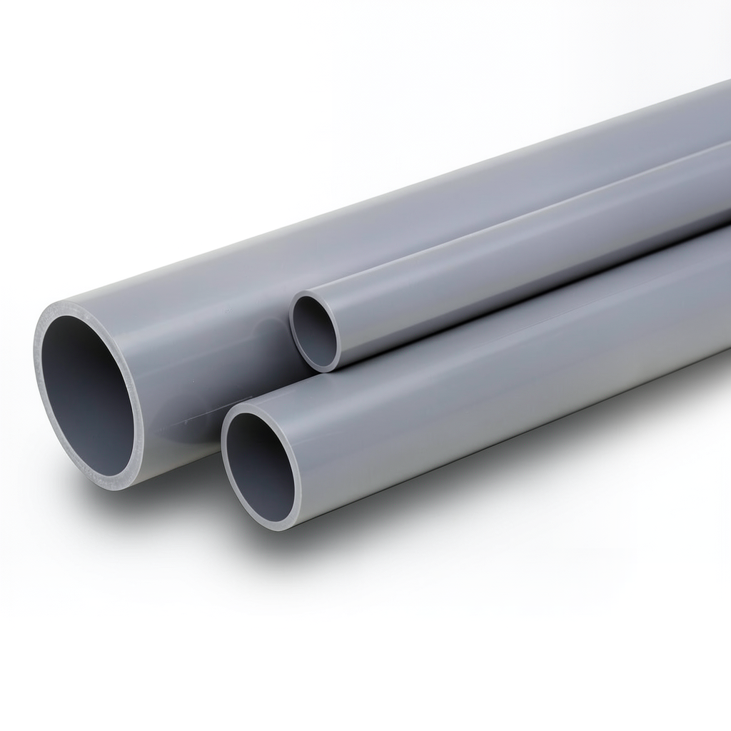 مواسير UPVC مقاس 2 ½ إنش جدول 80 سمك 7.01 مم لون رمادي