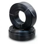 أنابيب HDPE PE 80 ضغط 16 بار قطر خارجي 110 مم سمك 12.3 مم لون أسود