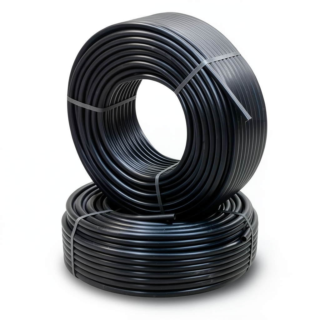 أنابيب HDPE PE 80 ضغط 16 بار قطر خارجي 110 مم سمك 12.3 مم لون أسود